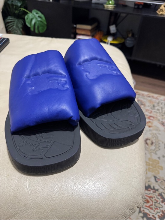 Burberry Royal Blue Padded Slide Sandals for Men main image 4